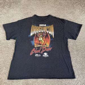DragonCon Shirt Mens XL Black 2014 Blood Donor Graphic Tee Tagless Cotton